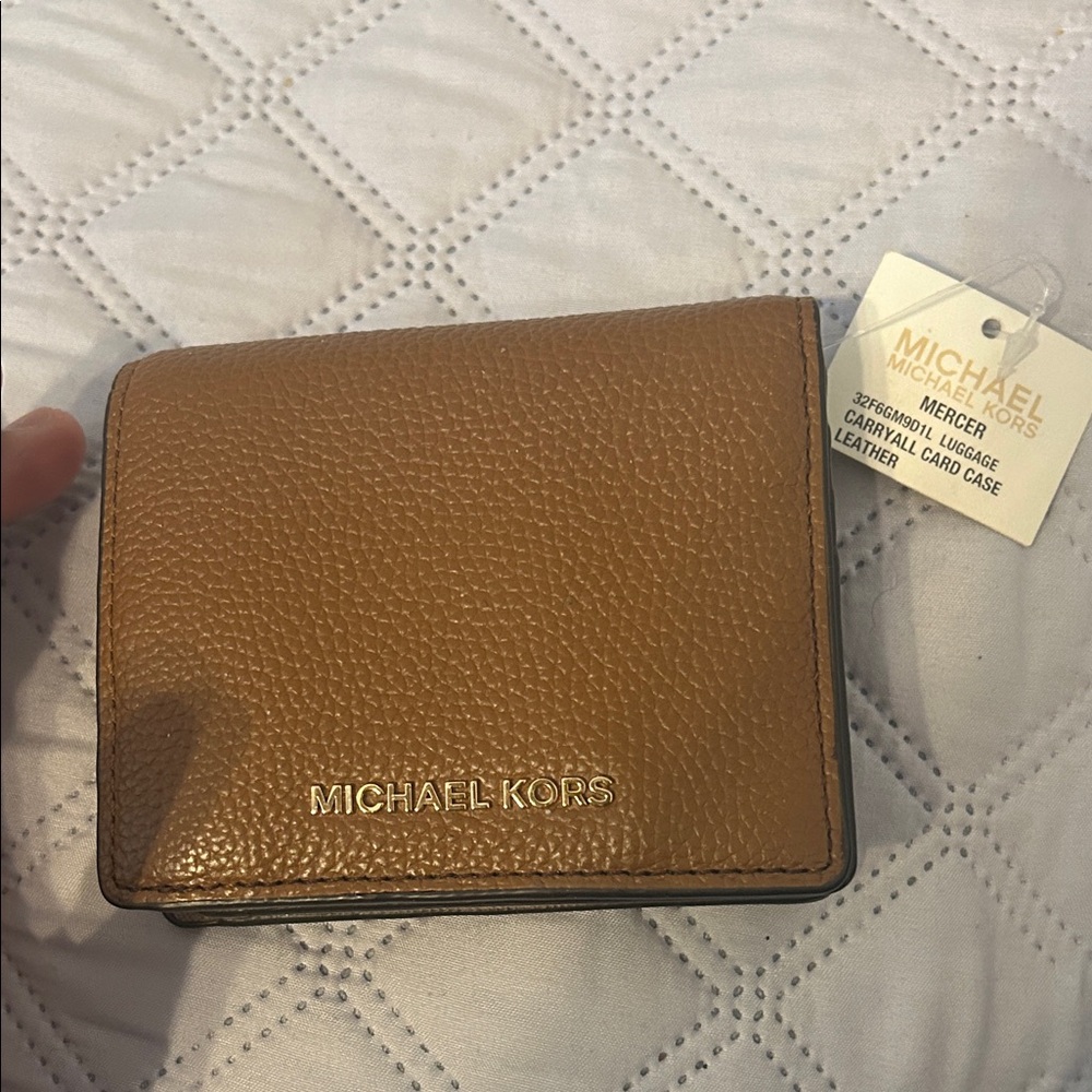 Michael Kors Brown Leather Card Holder